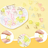 120Pcs 6 Colors Transparent Acrylic Bead Caps TACR-SC0001-51-3