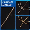 Brass Rhinestone Bridal Headbands for Women OHAR-WH20014-003G-7
