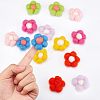 14Pcs 7 Colors Wool Needle Felting Flower Crafts DIY-FG0003-06-4
