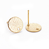 Brass Stud Earring Findings KK-O115-15G-1