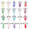 60Pcs 4 Style Electroplate Glass & Imitation Pearl Acrylic Pendants FIND-SC0004-04-1