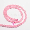 Dyed Natural White Jade Round Beads Strands G-E311-4mm-01-2