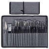 23Pcs Wool & Nylon Painting Brush and 1Pc 304 Stainless Steel Scraper AJEW-WH0696-657-1