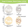 12Pcs 2 Colors 201 Stainless Steel Pendants STAS-DC0011-01-2