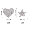 AHADERMAKER 16Pcs 2 Style Glitter Hotfix Rhinestone DIY-GA0002-49-2