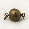 Brass Magnetic Clasps with Loops KK-MC021-AB-NF-1
