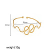 304 Stainless Steel Spiral Geometric Upper Arm Cuff Bangles for Women WGCF51B-03-1