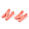 Rack Plating Spray Painted Alloy 2-Loop Link Pendants PALLOY-N176-01N-3