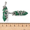 Synthetic Malachite Double Terminal Pointed Pendants G-C144-03P-09-3
