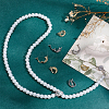 8Pcs 2 Colors Brass Micro Pave Clear Cubic Zirconia Fold Over Clasps FIND-PH0021-17-3