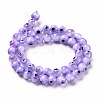 Handmade Evil Eye Lampwork Round Bead Strands X-LAMP-L055-8mm-21-3