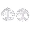 Tarnish Resistant 201 Stainless Steel Filigree Pendants LS-STAS-S118-030P-1