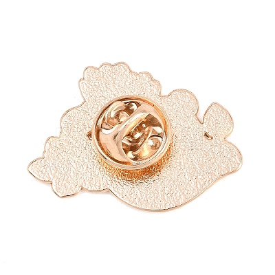 Panda with Lotus Enamel Pins JEWB-L028-02G-05-1