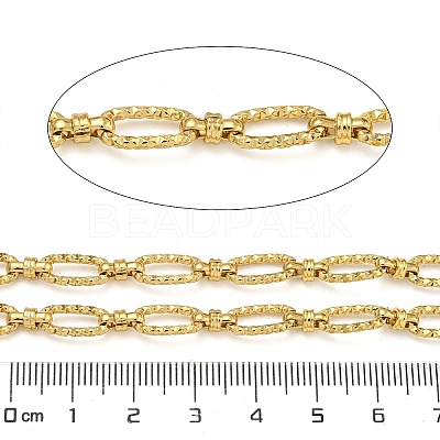 Ion Plating(IP) Handmade 304 Stainless Steel Oval Link Chains CHS-G038-01B-G-1