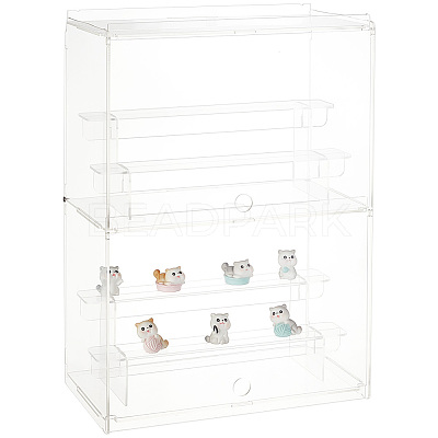 2-Layer 3-Tier Acrylic Minifigures Display Case ODIS-WH0038-49-1