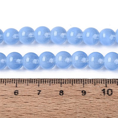 Transparent Glass Imitation Cat Eye Beads Strands GLAA-Q110-01B-05-1