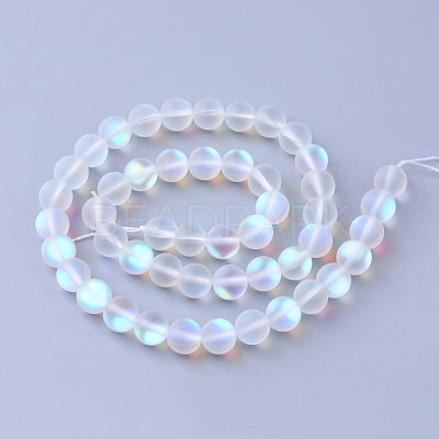 Synthetic Moonstone Beads Strands X-G-R375-12mm-A13-1