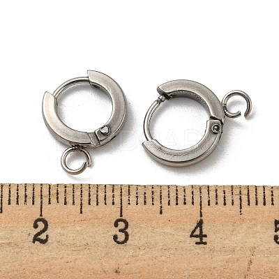 Tarnish Resistant 201 Stainless Steel Huggie Hoop Earrings Findings STAS-A167-01E-P-1