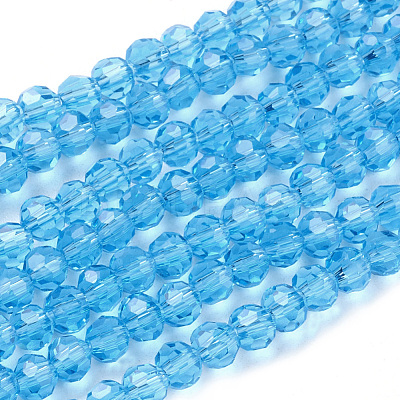 Glass Beads Strands EGLA-J042-6mm-07-1