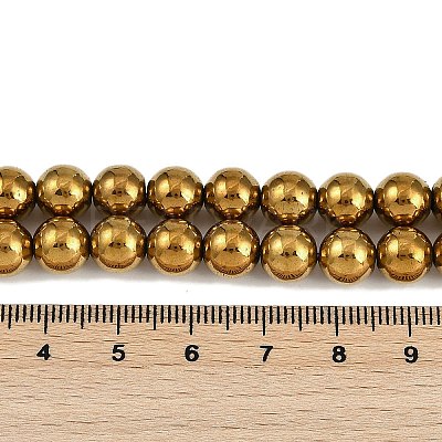 Electroplated Synthetic Magnetic Hematite Beads Strands G-G174-L01-05-1