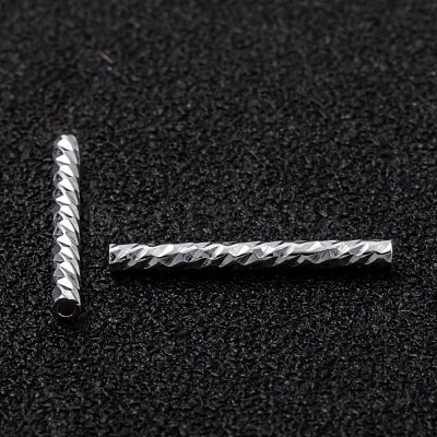 Corrugated Brass Tube Beads KK-H759-28B-S-1