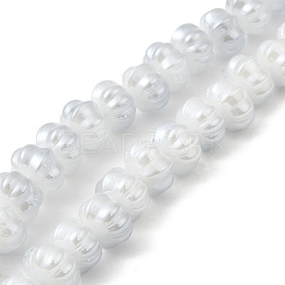 Pearl Luster Plated Electroplate Glass Beads GLAA-G106-02A-PL03-1