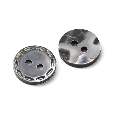 Natural Shell Flat Round Buttons with Carved Rim Recessed Center SH-CBA18B6-02B-04-1