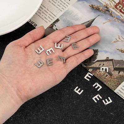 Tarnish Resistant 304 Stainless Steel Letter Charms LS-X-STAS-O072-E-1