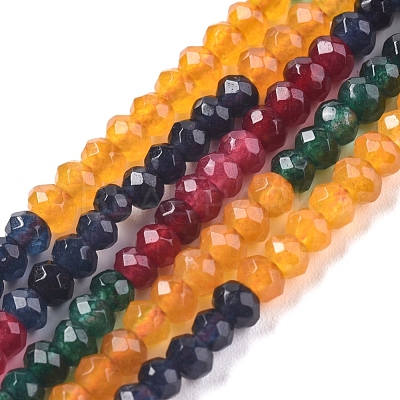 Dyed Natural Malaysia Jade Rondelle Beads Strands G-E316-2x4mm-45-1
