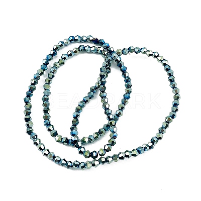 Transparent Electroplate Glass Beads Strands EGLA-A039-T2mm-UA06-1