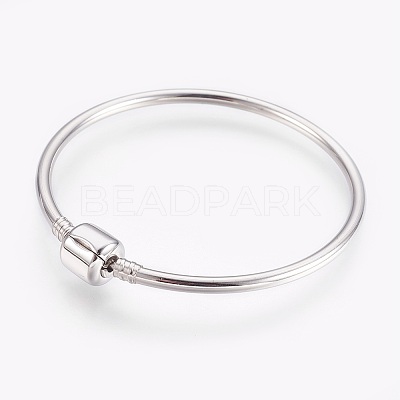 Tarnish Resistant 304 Stainless Steel European Style Bangle Making BJEW-I267-001C-1