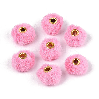 Imitation Rabbit Hair European Beads FIND-WH0126-574A-09-1