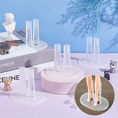 Plastic Doll Stands ODIS-WH0038-98A-1
