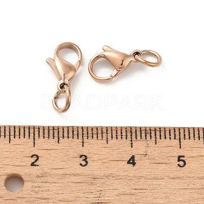 PVD Vacuum Plating 304 Stainless Steel Lobster Claw Clasps LS-STAS-K155-C-11RG-1