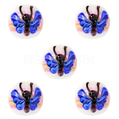 5Pcs Handmade Lampwork Beads LAMP-SZ0001-49B-1