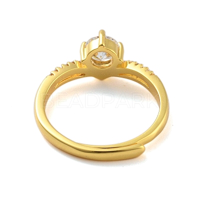 Clear Cubic Zirconia Adjustable Rings RJEW-L120-018G-01-1