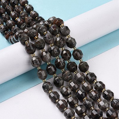 Natural Fluorescent Syenite Rock(Glow under UV Light) Beads Strands G-G990-F01-1