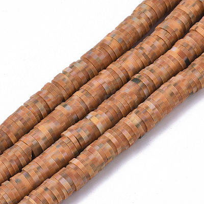 Handmade Polymer Clay Bead Strands CLAY-S094-6mm-B04-1