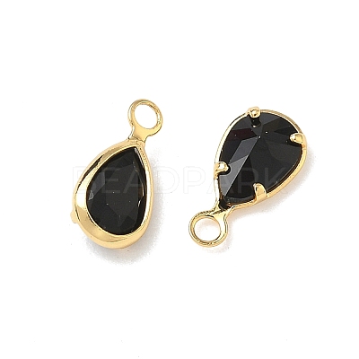 Brass Glass Charms KK-Z136-15G-03-1
