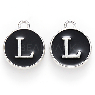 Platinum Plated Alloy Charms ENAM-S118-02L-P-1