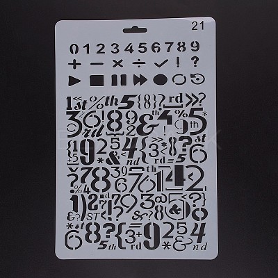 Plastic Reusable Drawing Painting Stencils Templates DIY-F018-B21-1