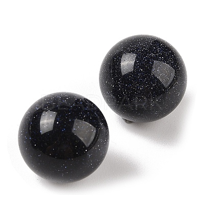 Synthetic Blue Goldstone No Hole Sphere Beads G-K353-04D-26-1