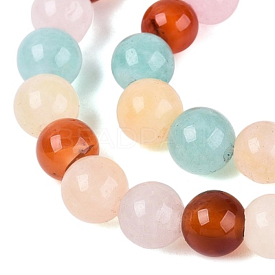 Natural Multi-Color Agate Beads Strands G-Q606-42B-A01-1