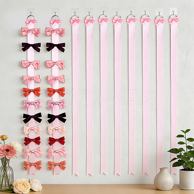 10Pcs Polyester Hairpin Hair Clip Holder Storage Organizer Hanging Ribbon HJEW-FG00050-1
