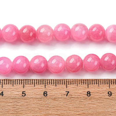 Natural Mashan Jade Round Beads Strands G-D263-8mm-XS30-1