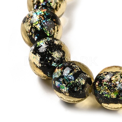 Handmade Dichroic Foil Glass Beads Strands DICH-U001-06K-1