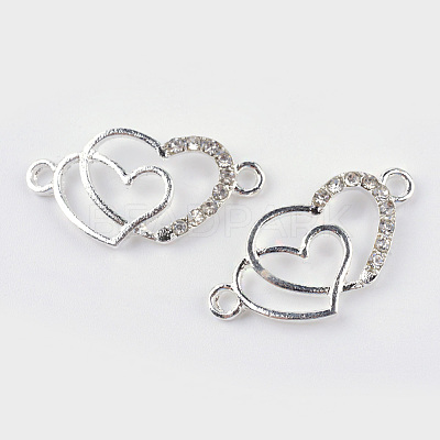 Alloy Rhinestone Links connectors X-ALRI-Q065-23S-1