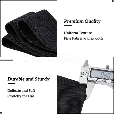 Flat Elastic Rubber Cord/Band OCOR-WH0032-38C-01-1