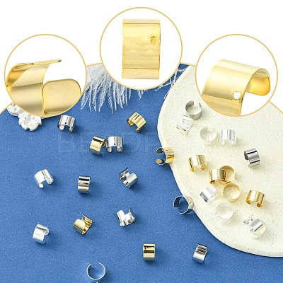 30Pcs 3 Colors 304 Stainless Steel Ear Cuff Findings STAS-FS0001-60-1