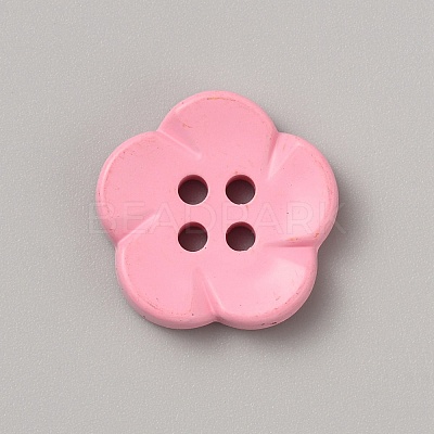 Spray Painted Plastic Buttons FIND-WH0152-394B-07-1